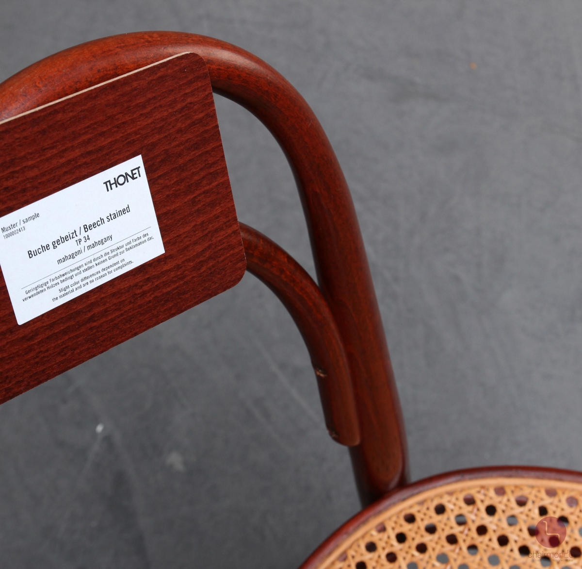 Preview: Thonet 214 Mahagoni Braun Bugholzstuhl mit Geflecht gebraucht