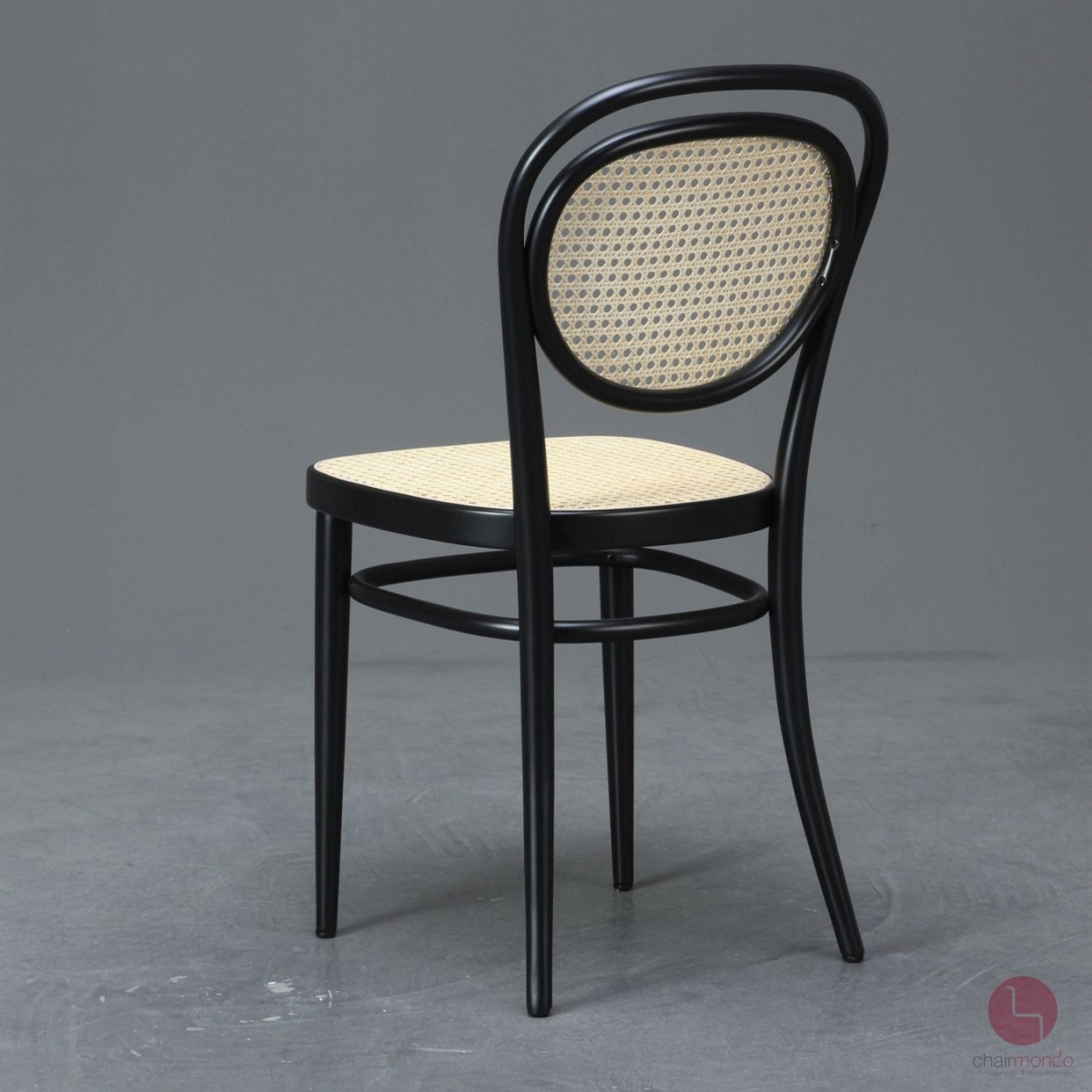 Preview: Thonet 215 R Schwarz Bugholzstuhl mit neuem Geflecht gebraucht
