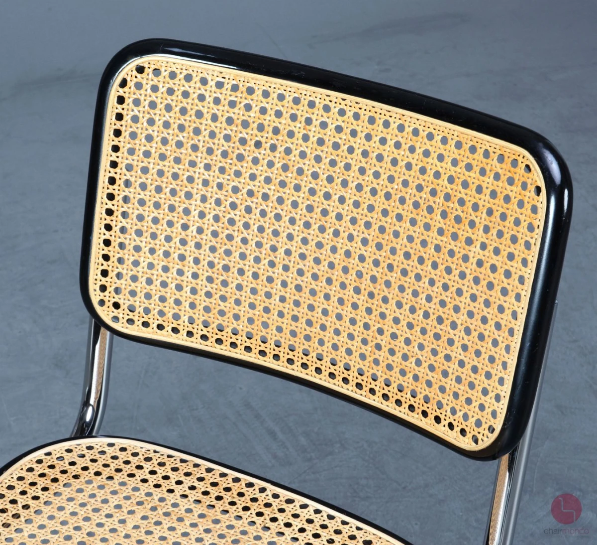 Thonet S32 Schwarz Freischwinger mit Wiener Geflecht Vintage