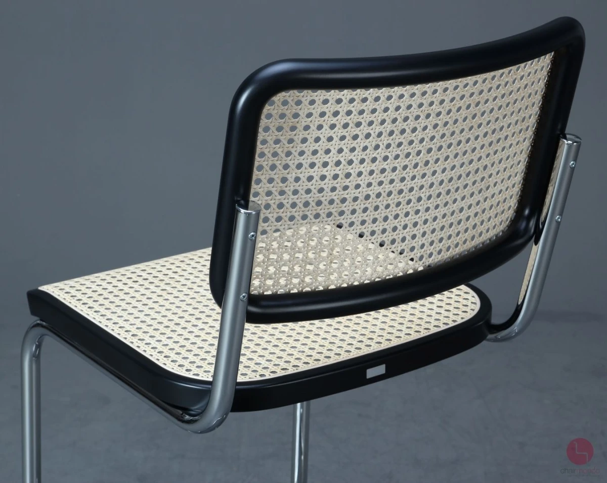 Thonet S32 VH Barstuhl mit Geflecht und Stützgewebe inkl. Filzgleiter