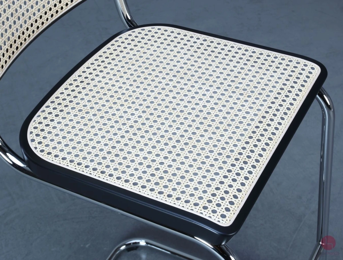 Thonet S32 VH Barstuhl mit Geflecht und Stützgewebe inkl. Filzgleiter