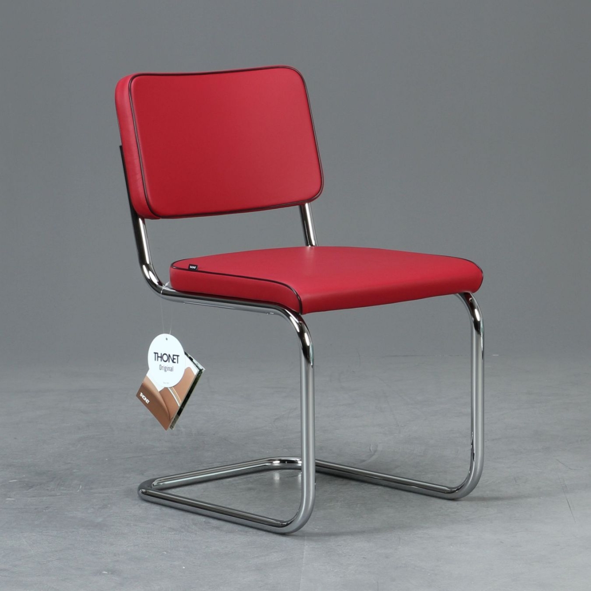 Preview: Thonet S32 PV Freischwinger vollumpolstert mit Stoff oder Leder - Neuware