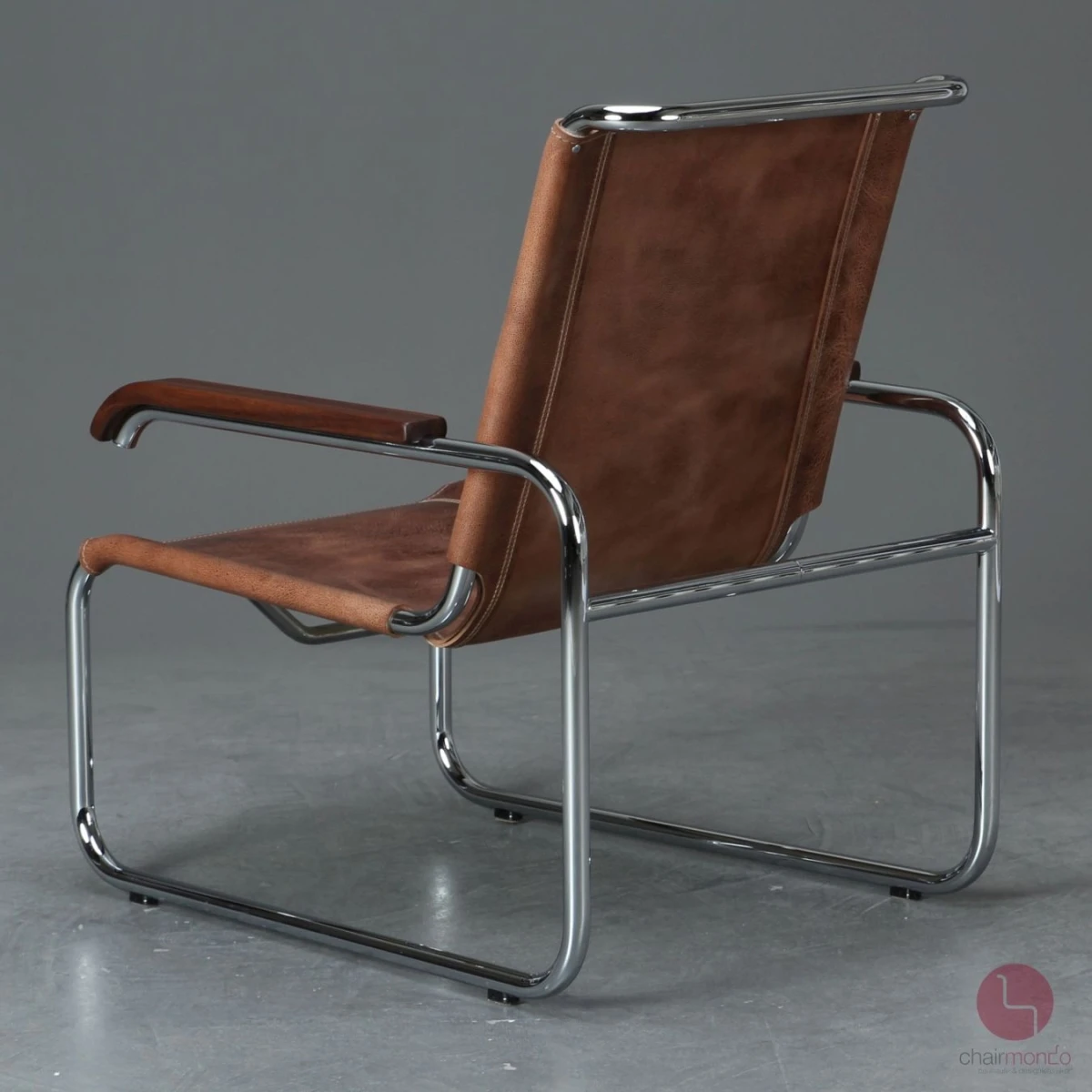 Thonet S35 L Pure Materials Freischwinger Sessel mit Büffelleder NEU