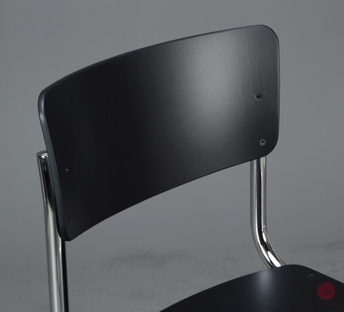 Preview: Thonet S43 H Freischwinger Barstuhl in Schwarz gebraucht