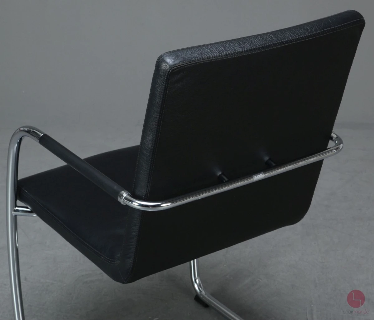 Thonet S61 Leder Freischwinger Konferenzstuhl Schwarz gebraucht