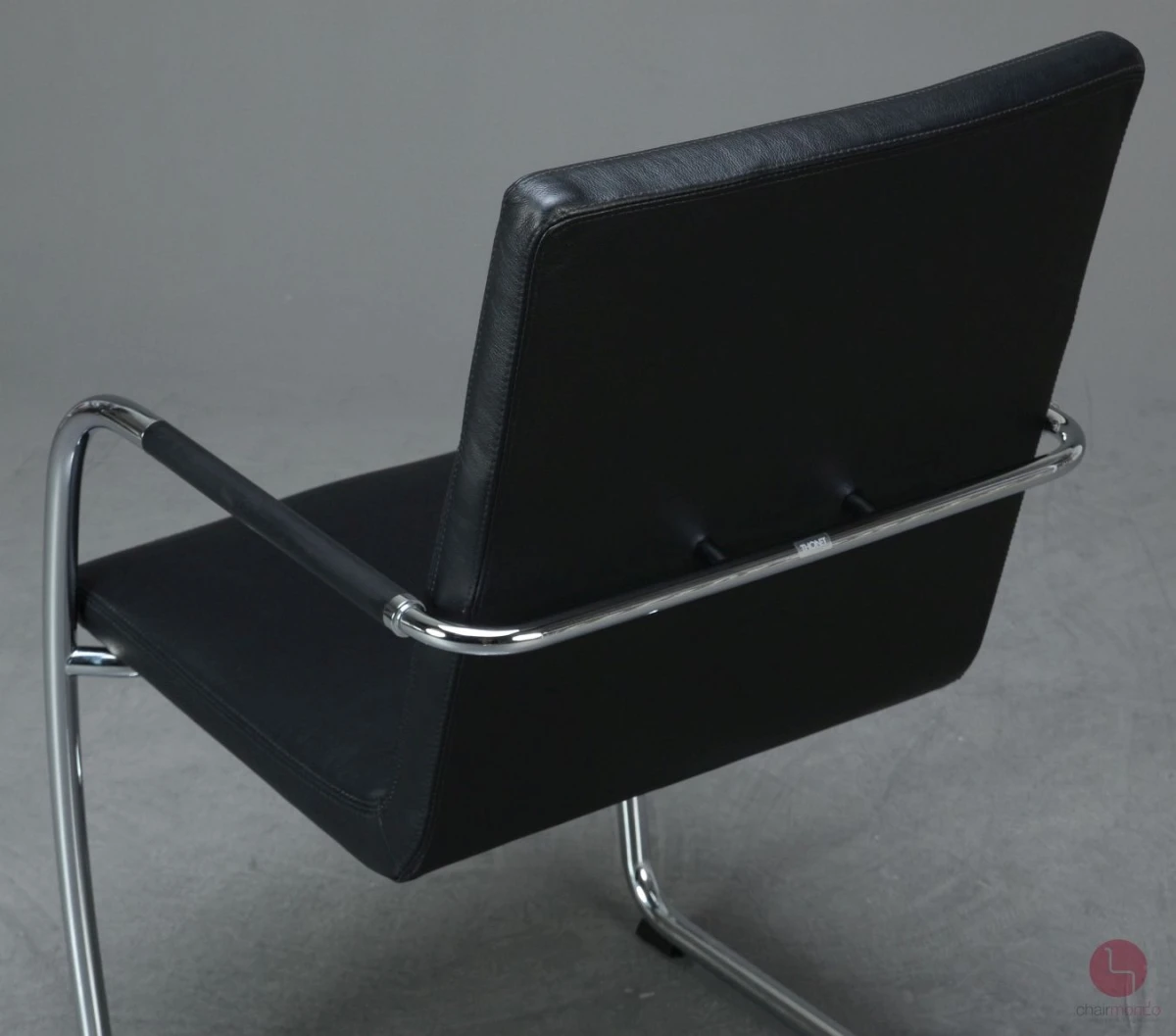 Thonet S61 Leder Freischwinger Konferenzstuhl Schwarz gebraucht
