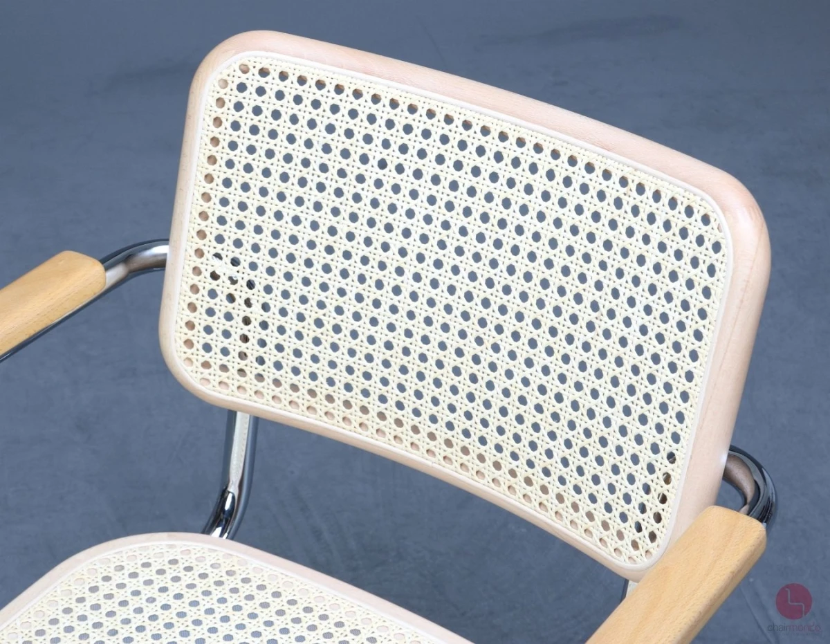 Thonet S64 V Freischwinger in Buche mit Geflecht + Stützgewebe gebraucht