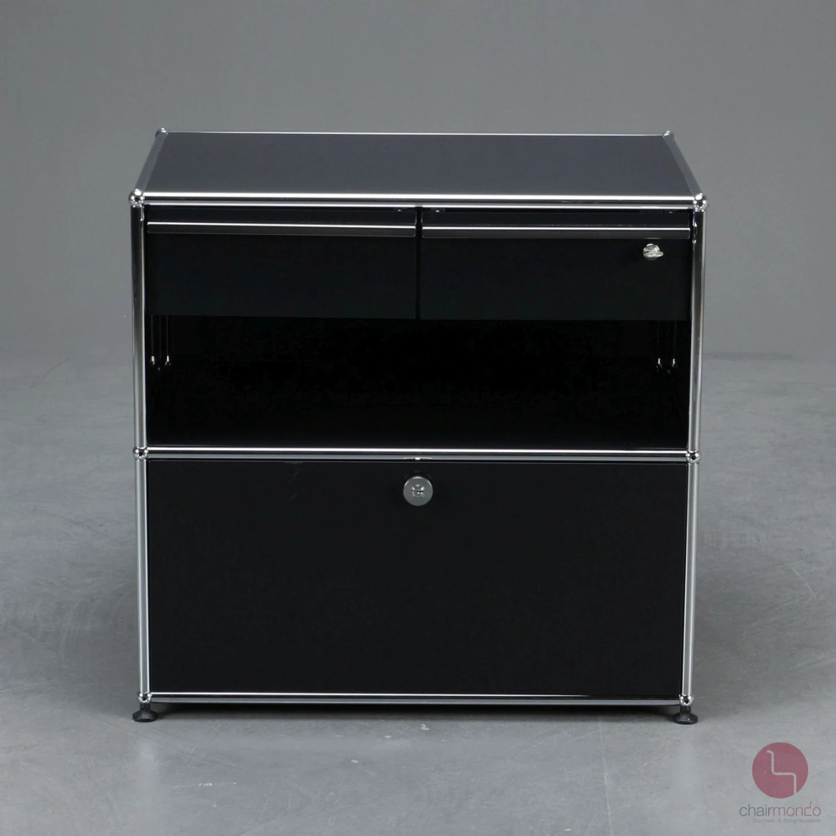 USM Haller Techniksideboard Schwarz mit Schubladen 75 x 75 x 50 cm gebraucht