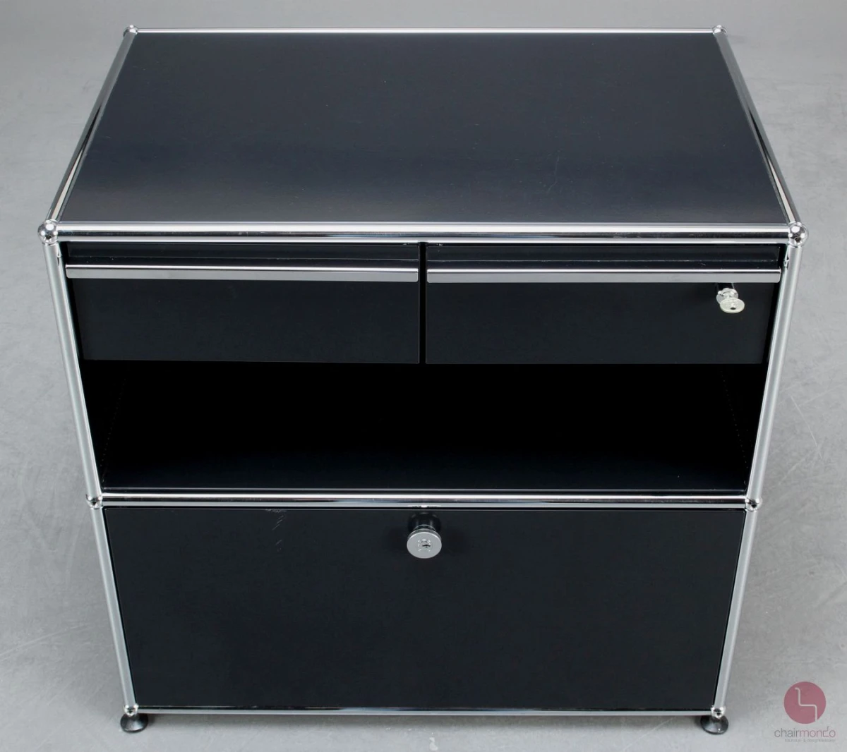 USM Haller Techniksideboard Schwarz mit Schubladen 75 x 75 x 50 cm gebraucht