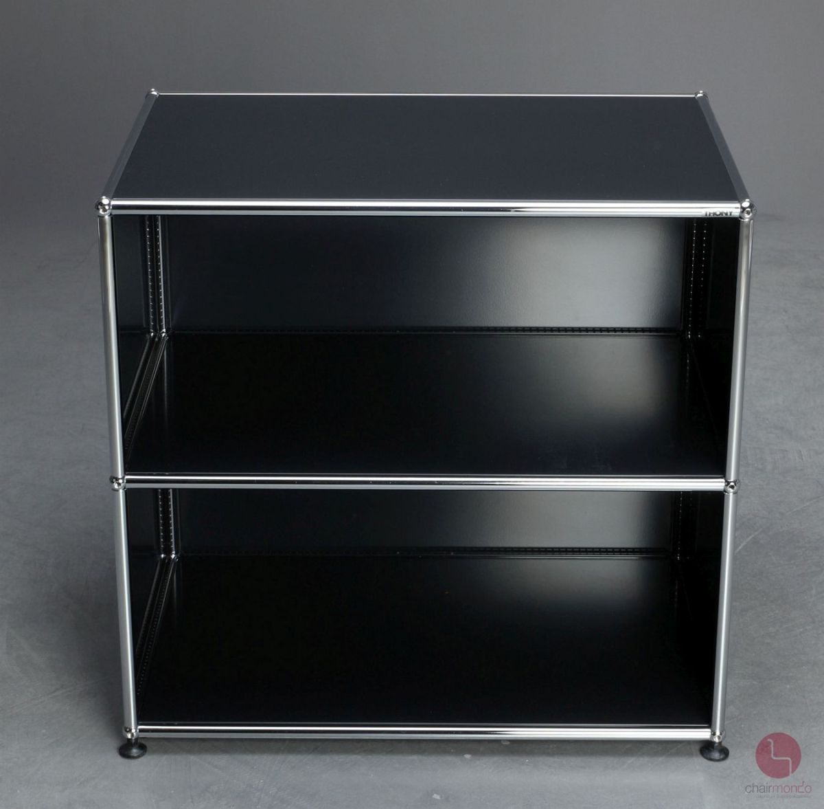 Preview: USM Haller Sideboard Schwarz mit zwei Fächern 75 x 75 x 50 cm gebraucht