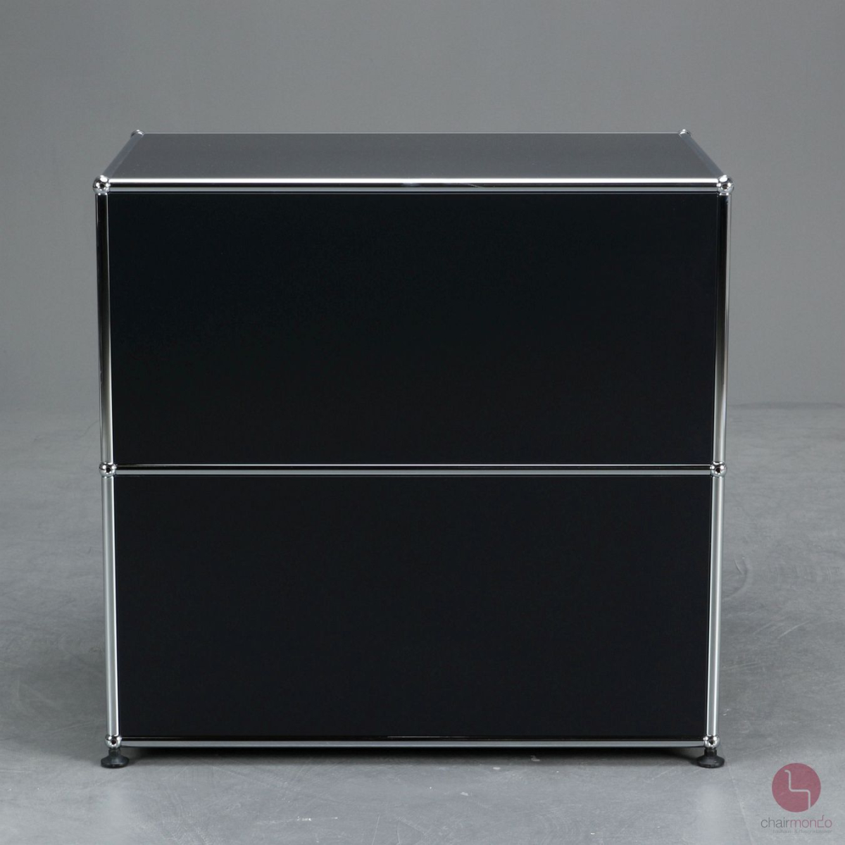 Preview: USM Haller Sideboard Schwarz mit zwei Fächern 75 x 75 x 50 cm gebraucht