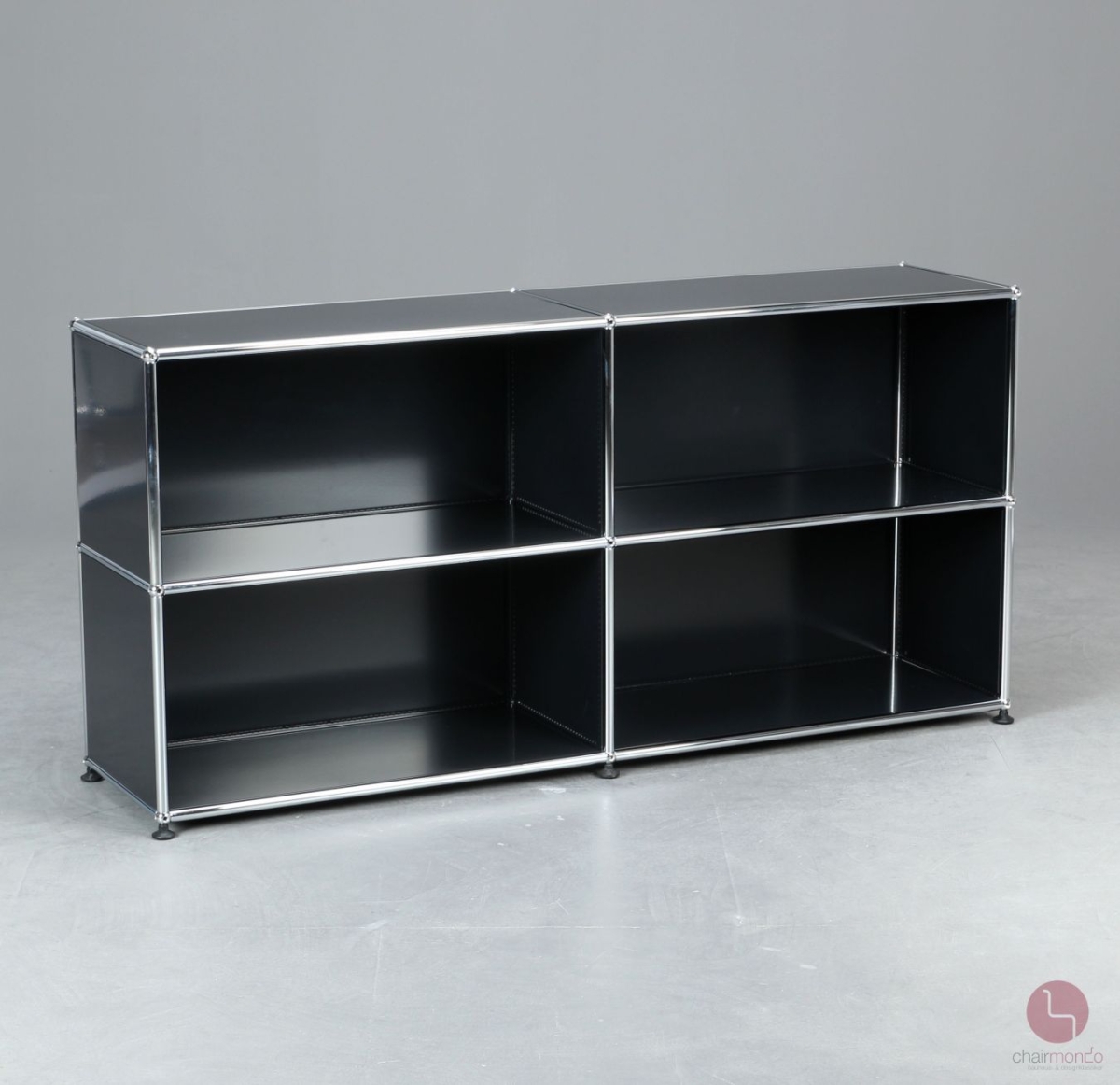 Preview: USM Haller Sideboard Schwarz mit vier Fächern gebraucht