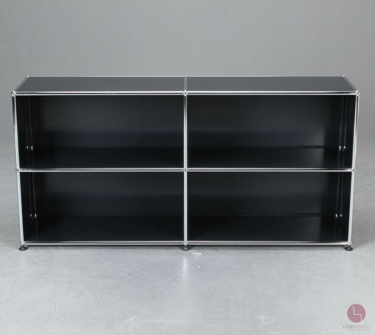 Preview: USM Haller Sideboard Schwarz mit vier Fächern gebraucht