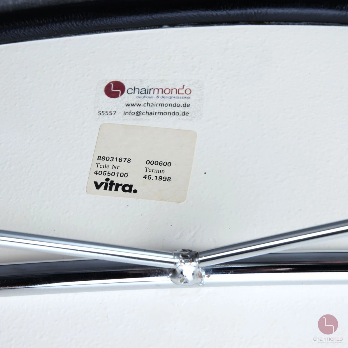 Vitra Coconut Chair Lounge Sessel Leder Schwarz Schale Weiß gebraucht