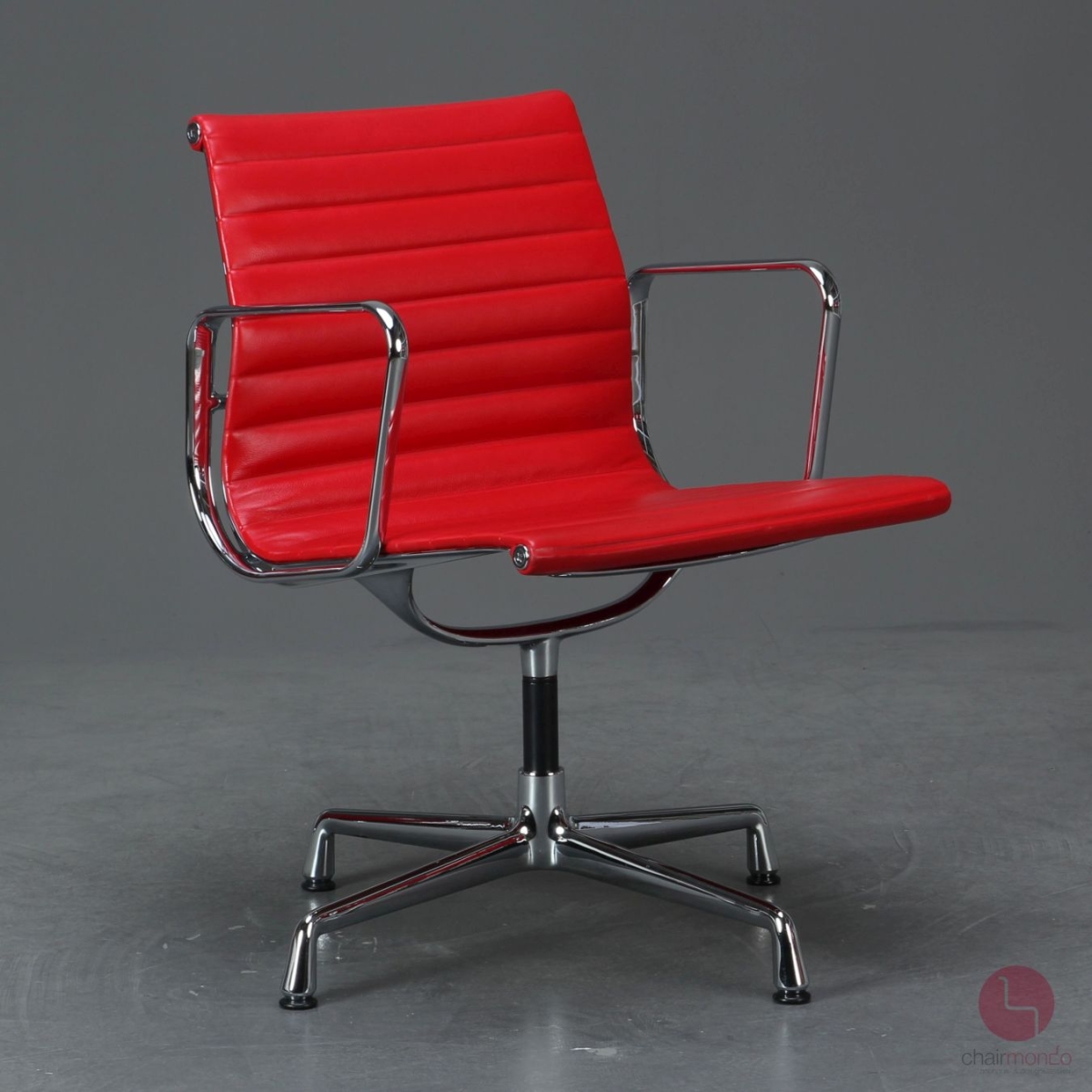 Preview: Vitra EA 108 Aluminium Chair Leder Rot 2014 gebraucht