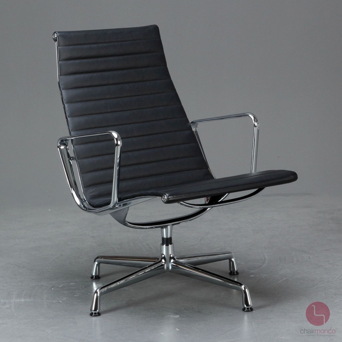 Preview: Vitra EA 116 Aluminium Chair Sessel Leder Schwarz gebraucht