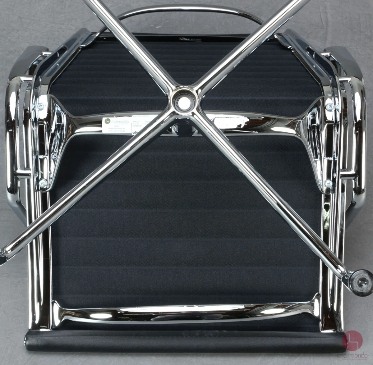 Vitra EA 116 Aluminium Chair Sessel Leder Schwarz gebraucht