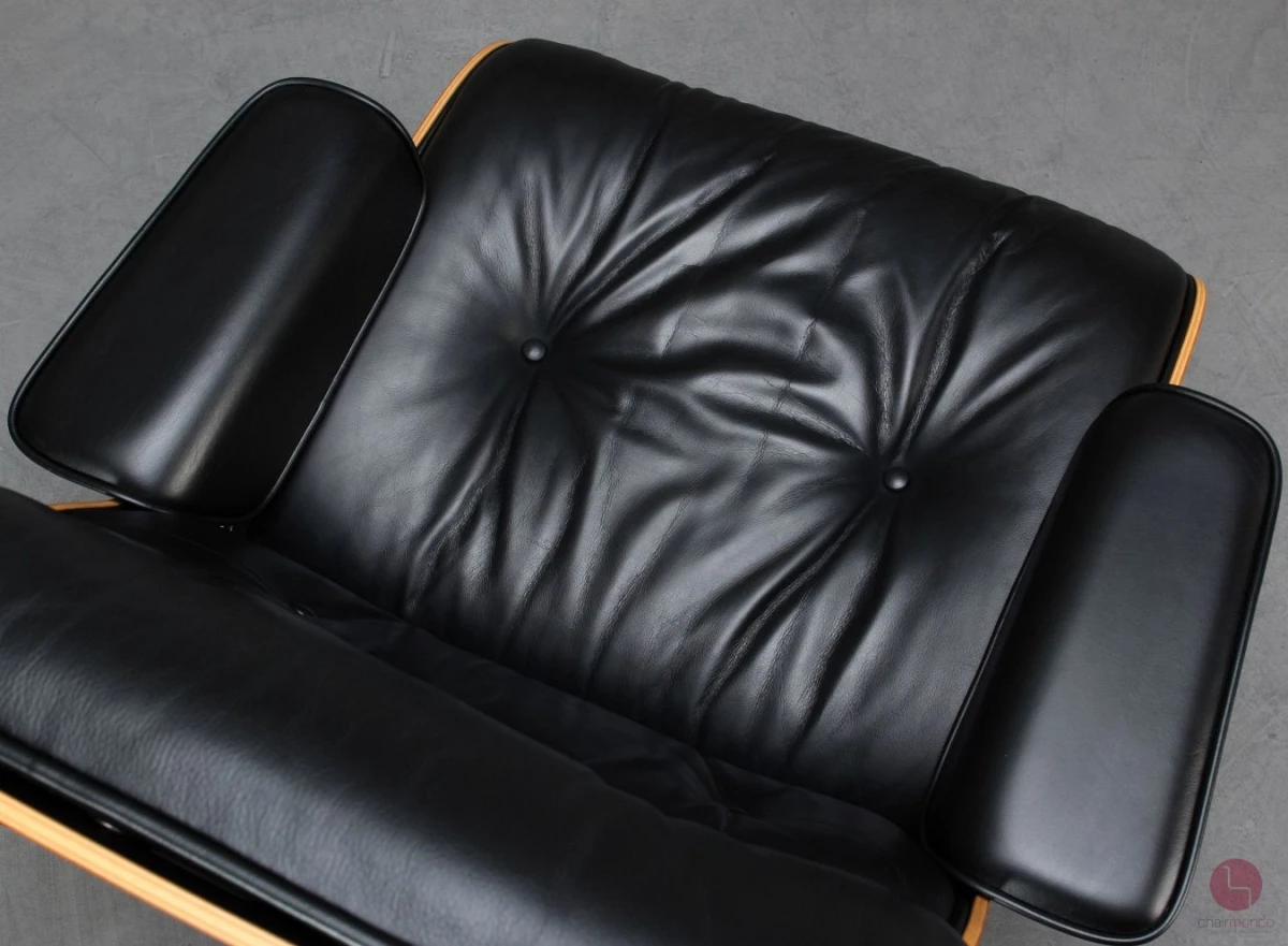 Vitra Eames Lounge Chair XL Palisander mit schwarzem Leder gebraucht
