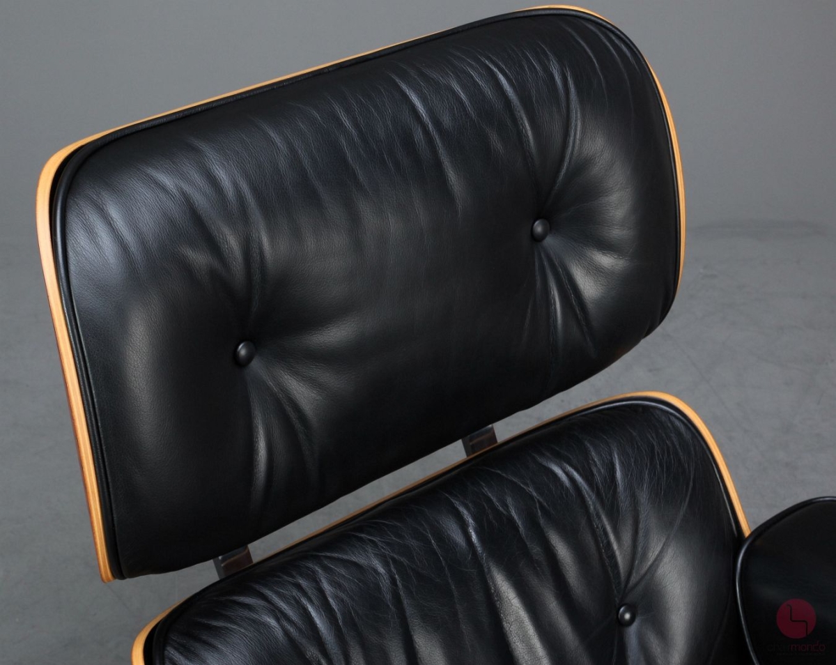 Preview: Vitra Eames Lounge Chair XL Palisander mit schwarzem Leder gebraucht
