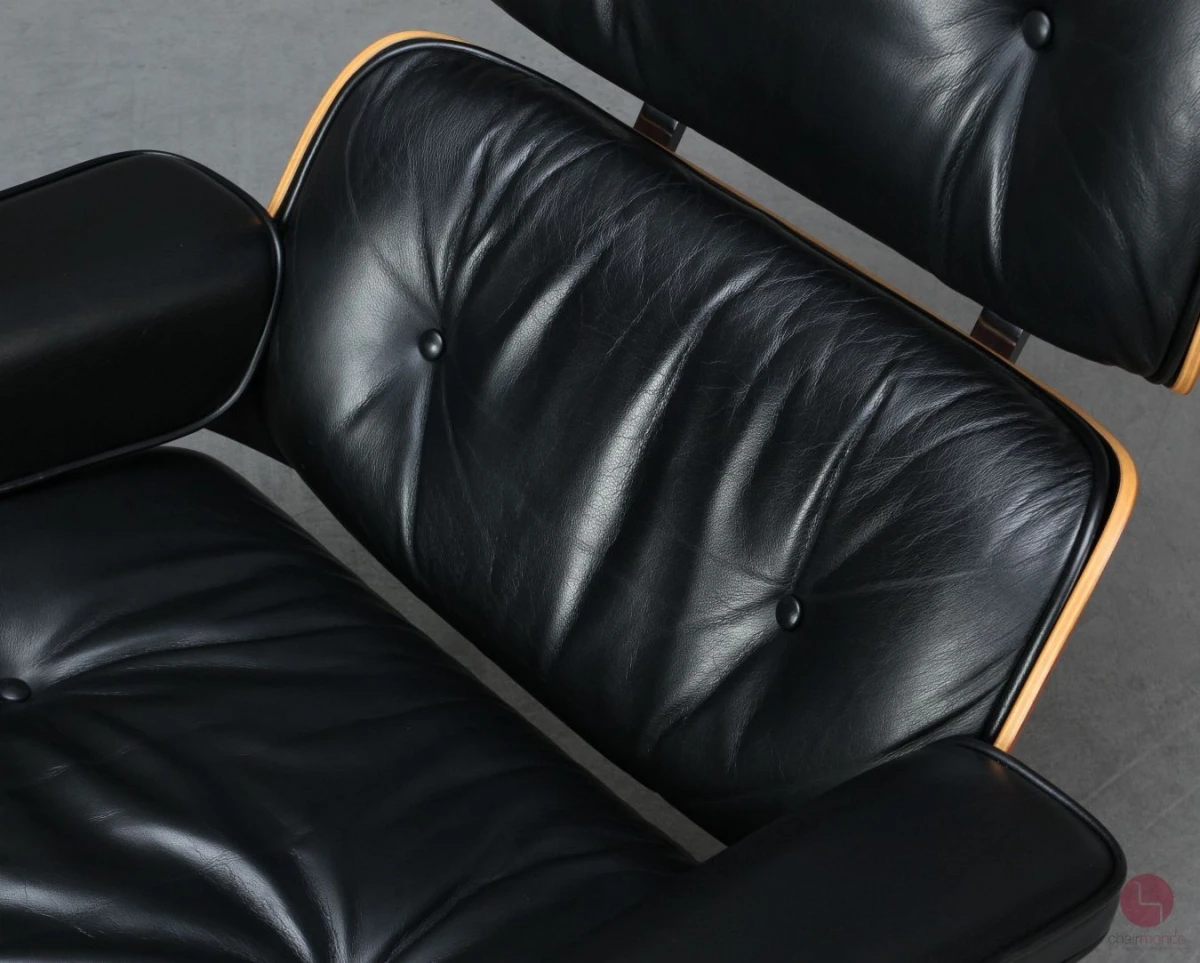 Vitra Eames Lounge Chair XL Palisander mit schwarzem Leder gebraucht