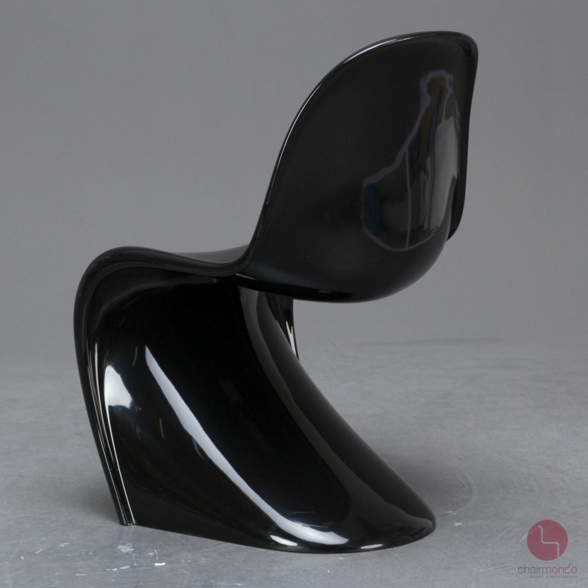 Preview: Vitra Panton Chair Classic Stuhl Schwarz Hochglanz gebraucht