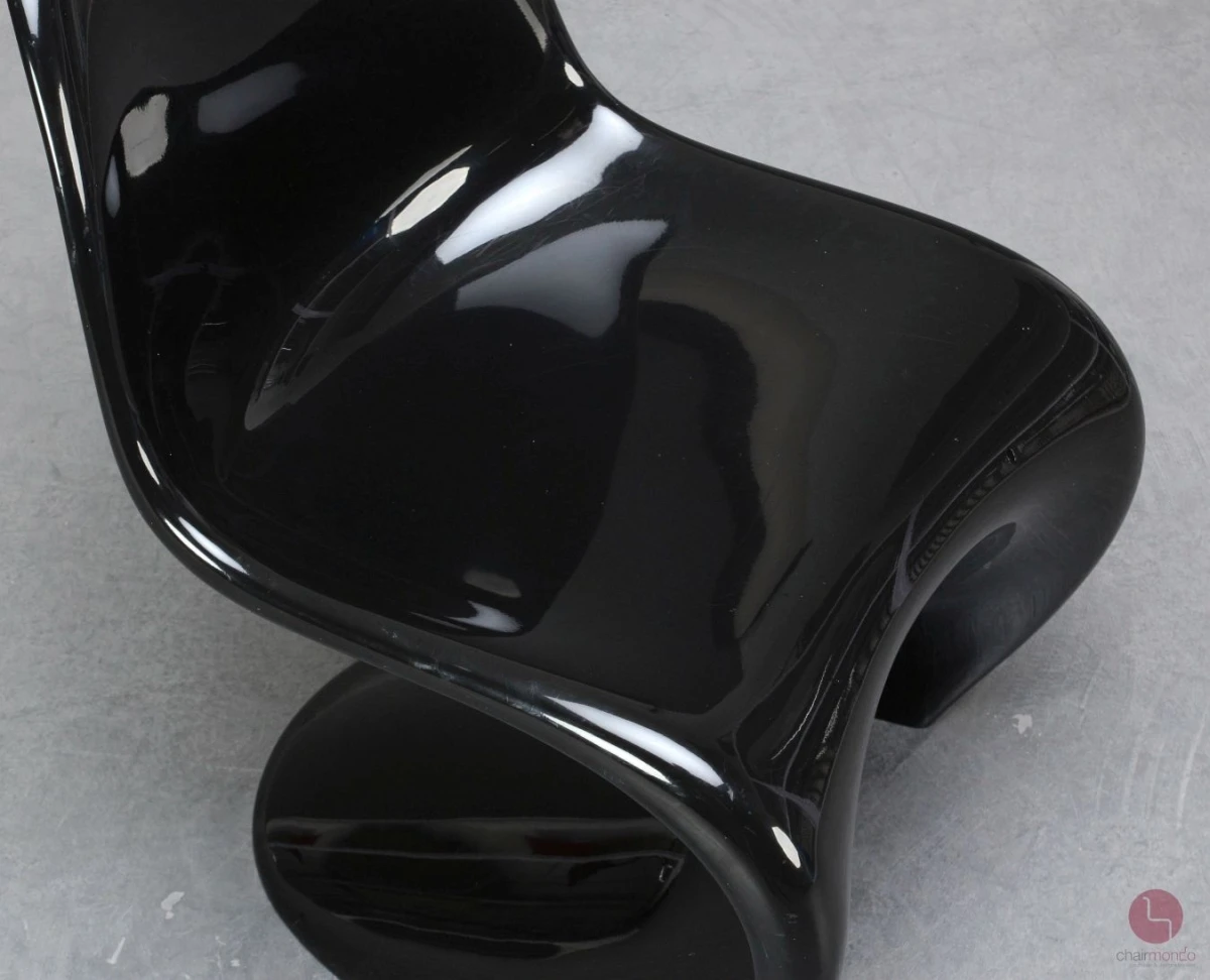 Vitra Panton Chair Classic Stuhl Schwarz Hochglanz gebraucht