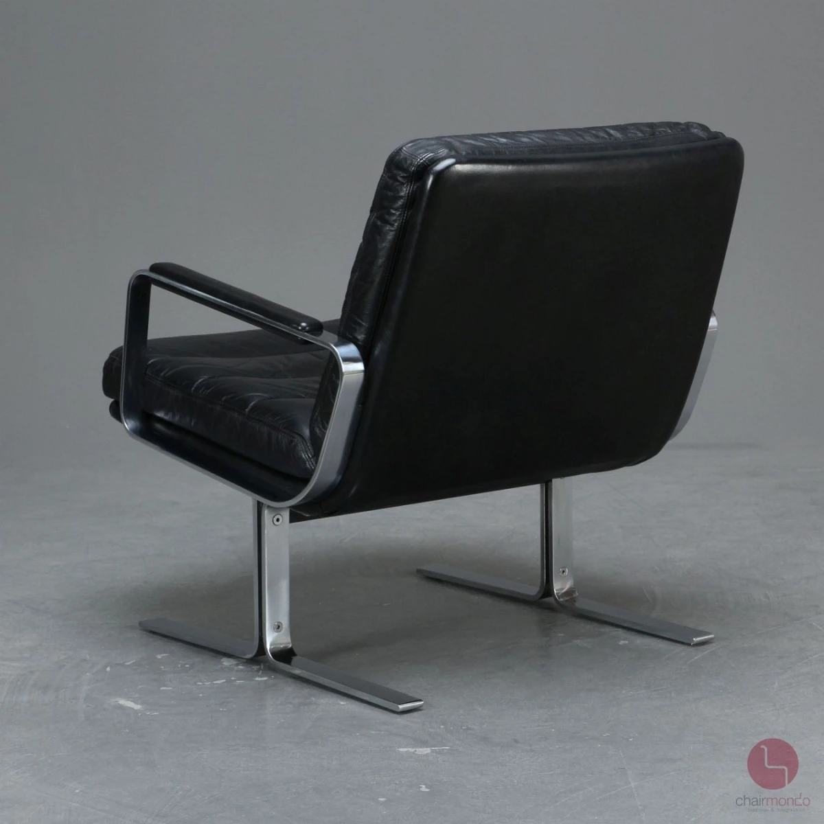 Walter Knoll Economy Leder Lounge Sitzgarnitur mit schwarzem Leder - gebraucht