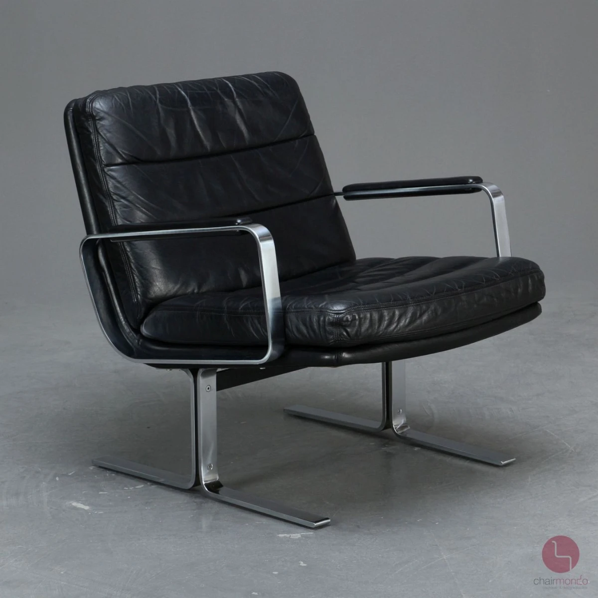 Walter Knoll Economy Leder Lounge Sitzgarnitur mit schwarzem Leder - gebraucht