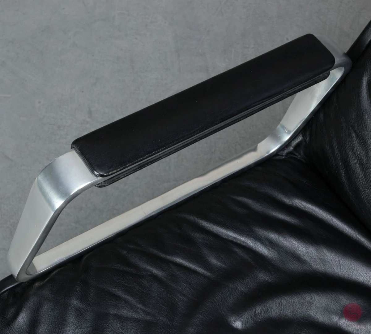 Wilkhahn Delta 2000 Lounge Sessel Leder Schwarz 1970er Vintage - gebraucht