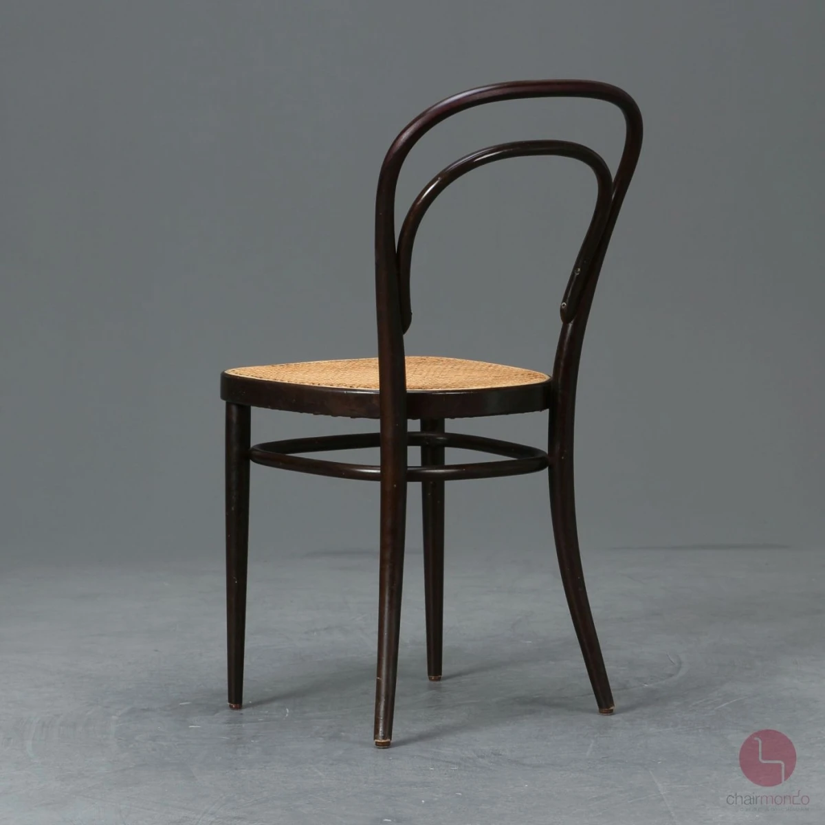 Thonet 214 Dunkel Braun Bugholzstuhl mit Geflecht gebraucht