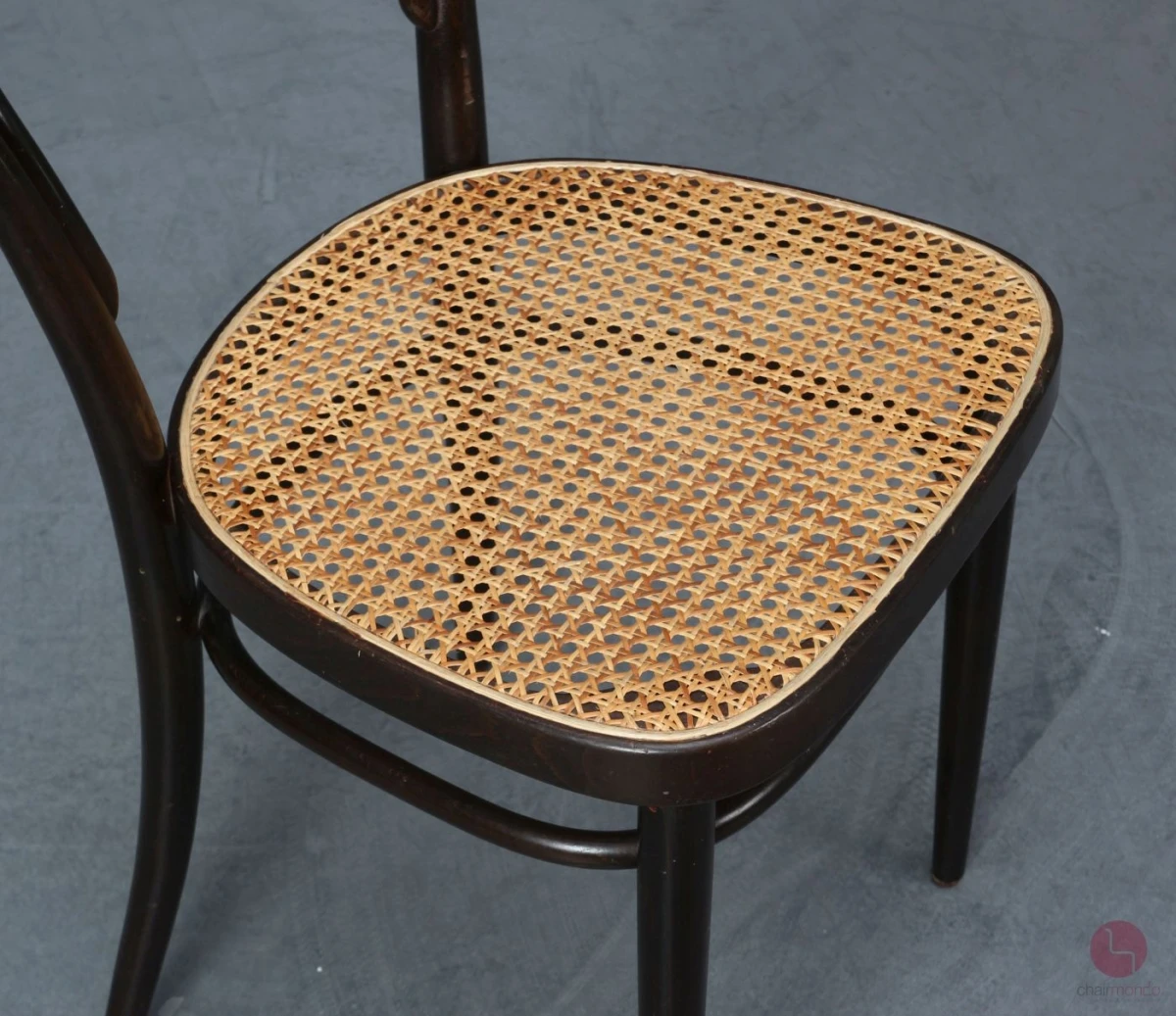 Thonet 214 Dunkel Braun Bugholzstuhl mit Geflecht gebraucht