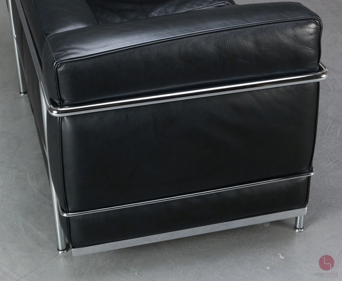Cassina LC2 Le Corbusier 2-Sitzer Sessel Leder Schwarz gebraucht