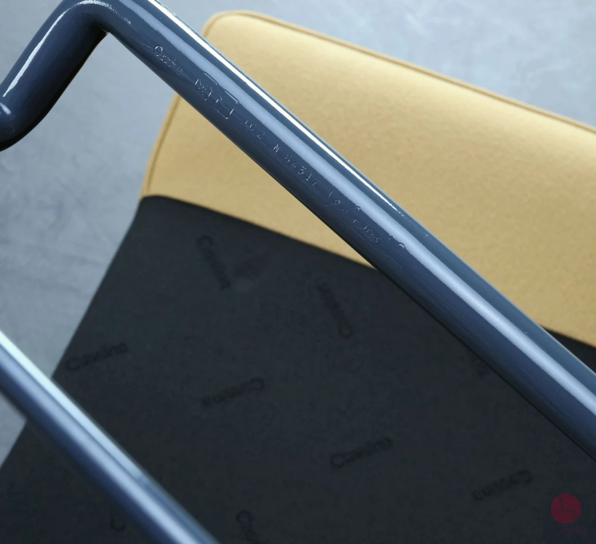 Cassina LC2 Le Corbusier Sessel Stoff Gelb gebraucht