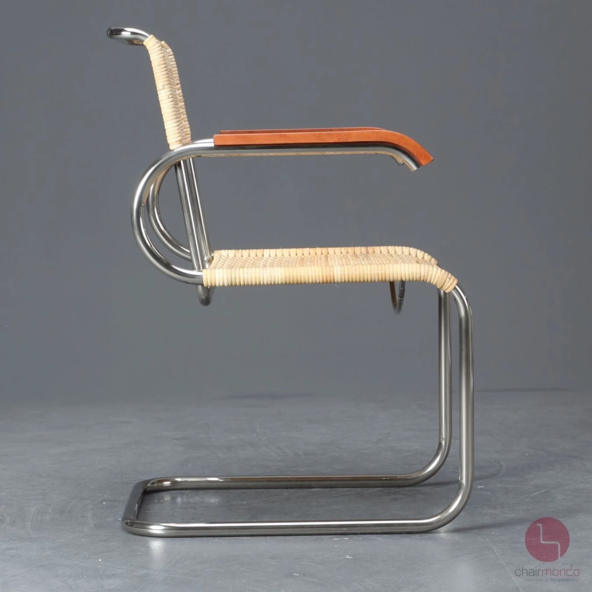 Tecta D40 Freischwinger mit neuem Natur-Geflecht, gebraucht