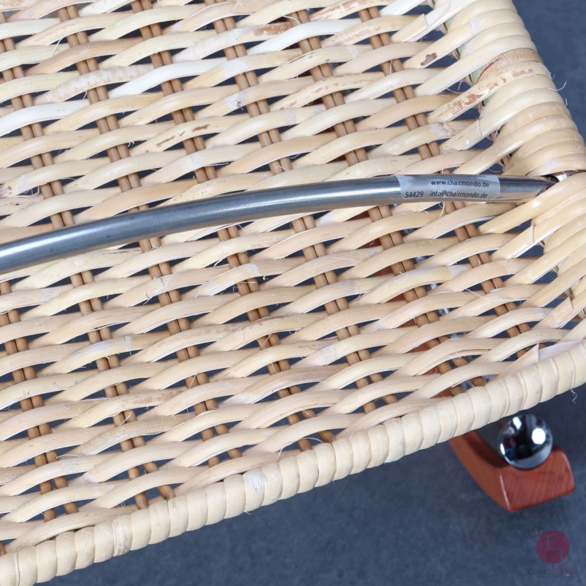 Tecta D40 Freischwinger mit neuem Natur-Geflecht, gebraucht