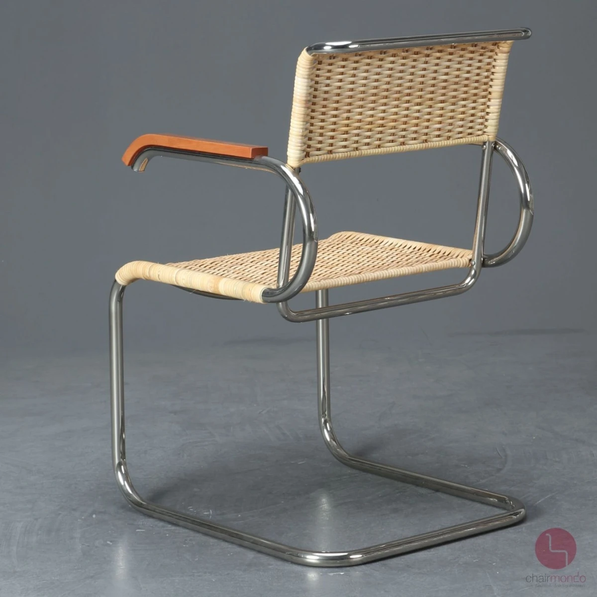 Tecta D40 Freischwinger mit neuem Natur-Geflecht, gebraucht