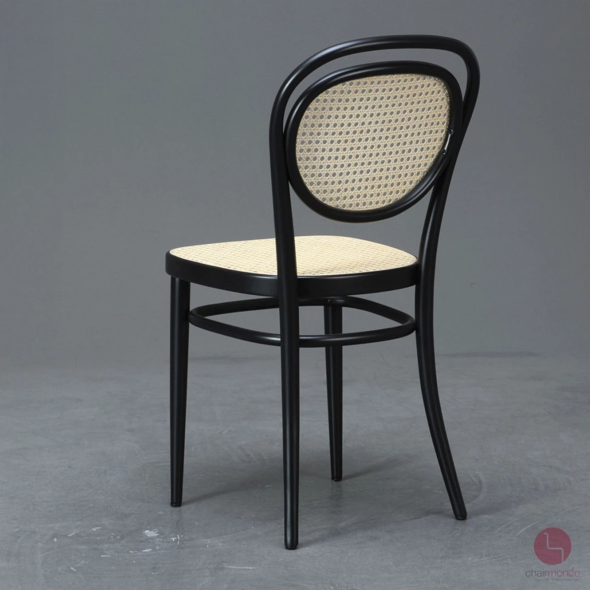 Thonet 215 R Schwarz Bugholzstuhl mit neuem Geflecht gebraucht