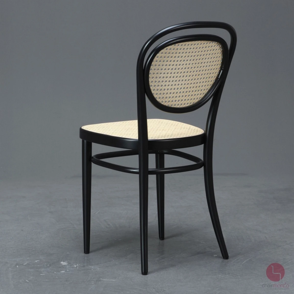 Thonet 215 R Schwarz Bugholzstuhl mit neuem Geflecht gebraucht