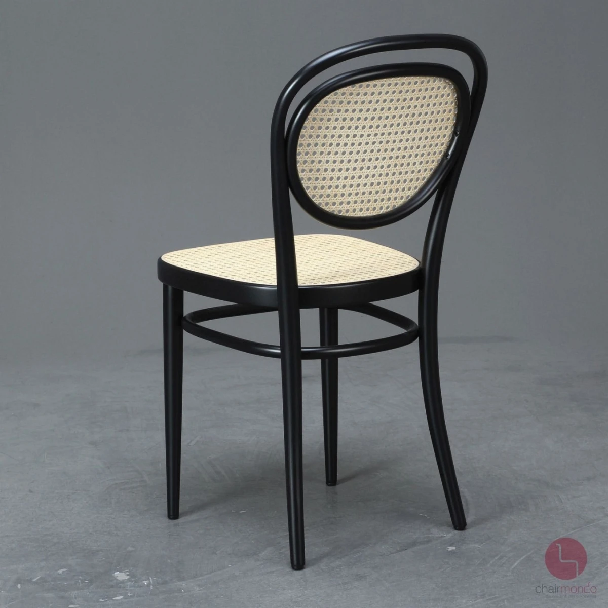 Thonet 215 R Schwarz Bugholzstuhl mit neuem Geflecht gebraucht