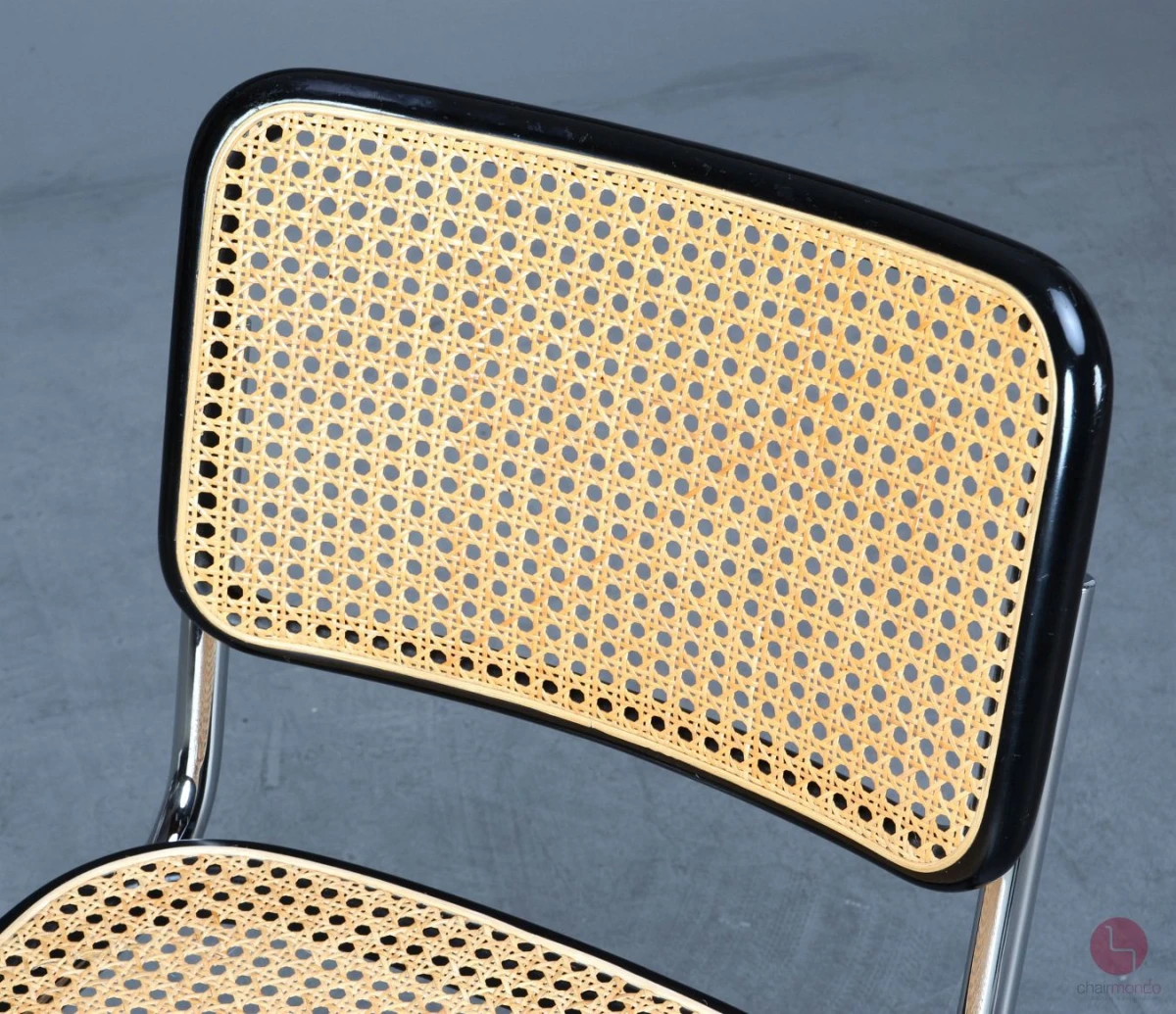 Thonet S32 Schwarz Freischwinger mit Wiener Geflecht Vintage