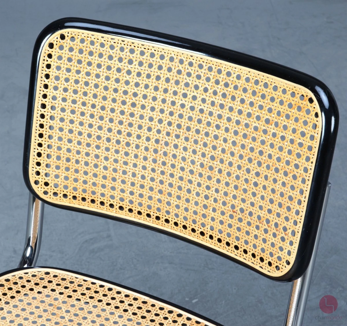 Thonet S32 Schwarz Freischwinger mit Wiener Geflecht Vintage