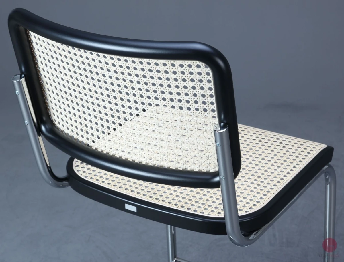 Thonet S32 VH Barstuhl mit Geflecht und Stützgewebe inkl. Filzgleiter