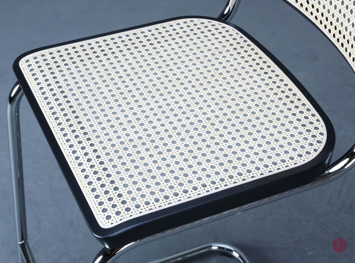 Thonet S32 VH Barstuhl mit Geflecht und Stützgewebe inkl. Filzgleiter