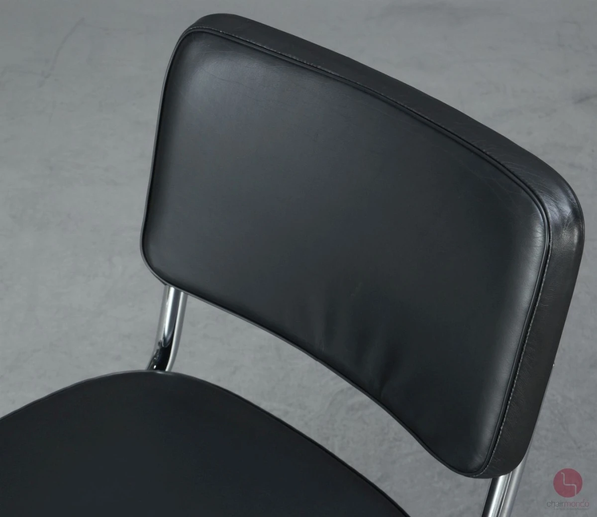 Thonet S32 PV Freischwinger Leder Schwarz gebraucht