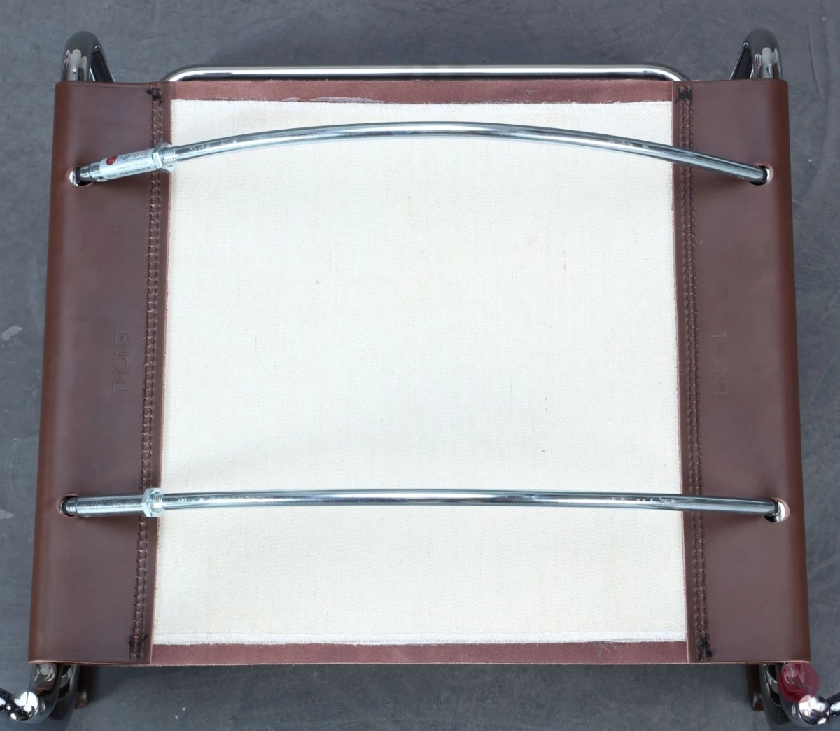 Thonet S34 Freischwinger mit neuem Kernleder in Schoko Braun - gebraucht