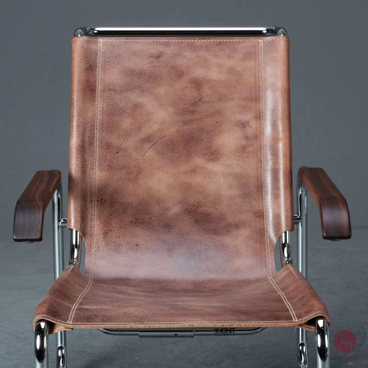 Thonet S35 L Pure Materials Freischwinger Sessel mit Büffelleder NEU