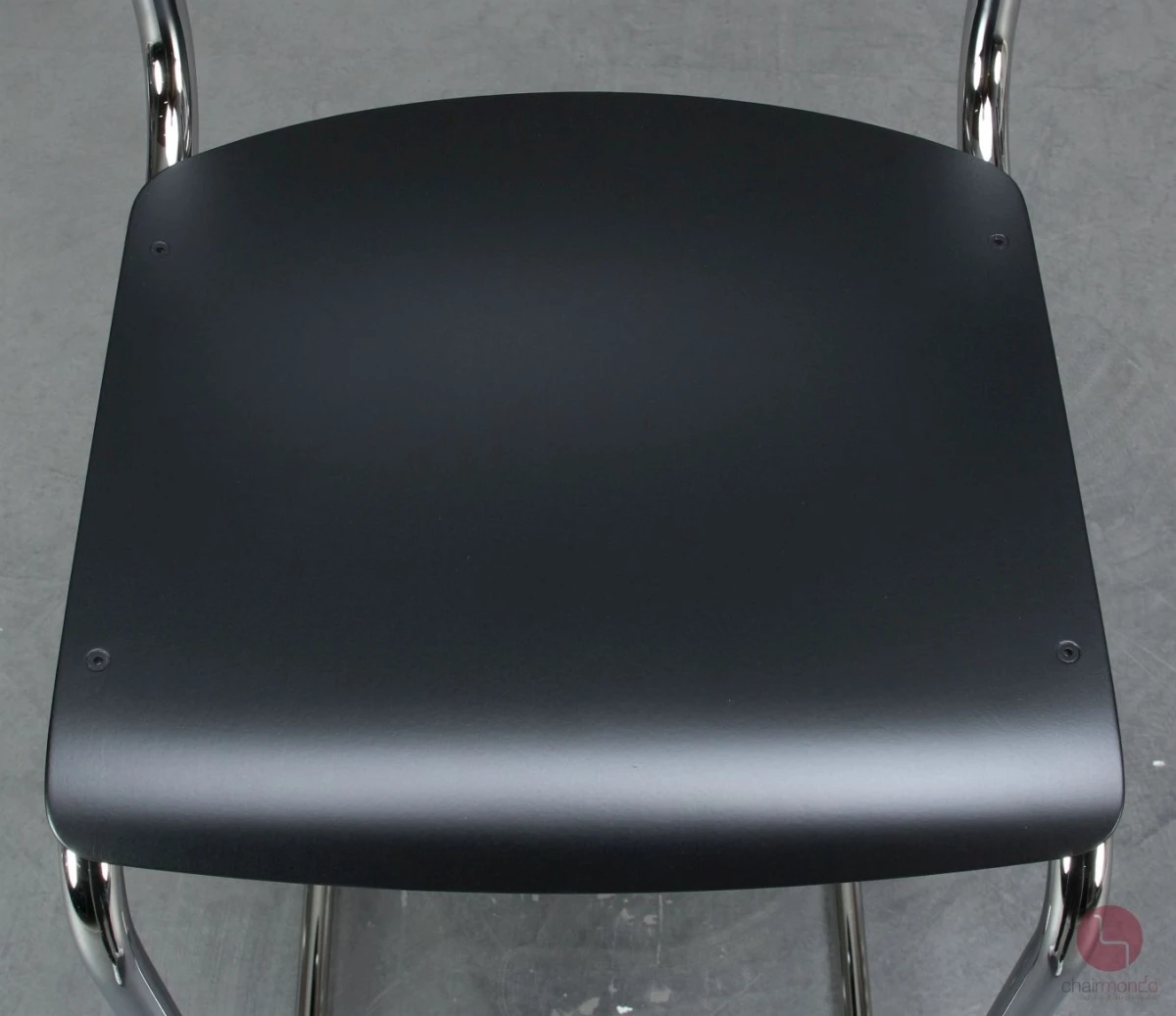 Thonet S43 H Freischwinger Barstuhl in Schwarz gebraucht