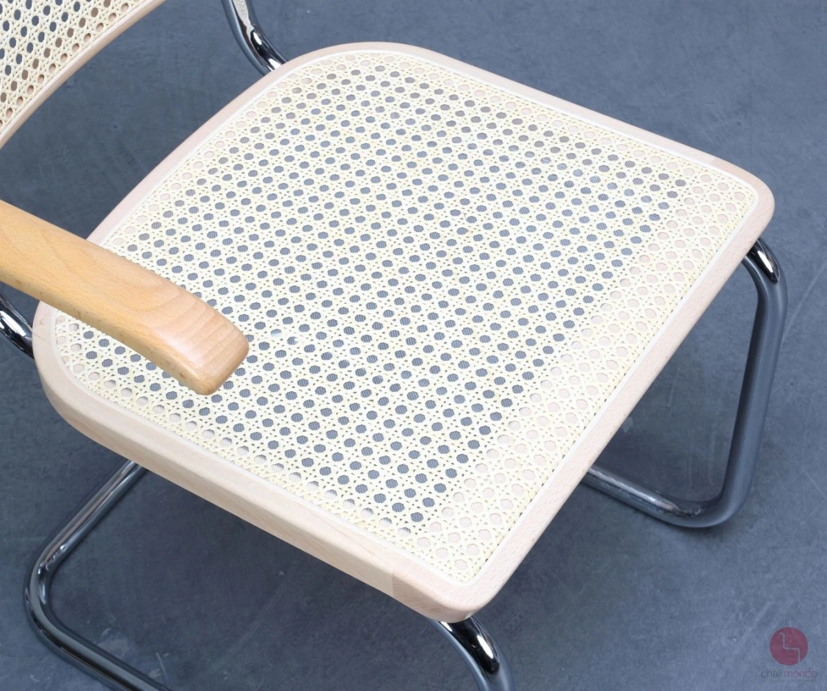 Thonet S64 V Freischwinger in Buche mit Geflecht + Stützgewebe gebraucht