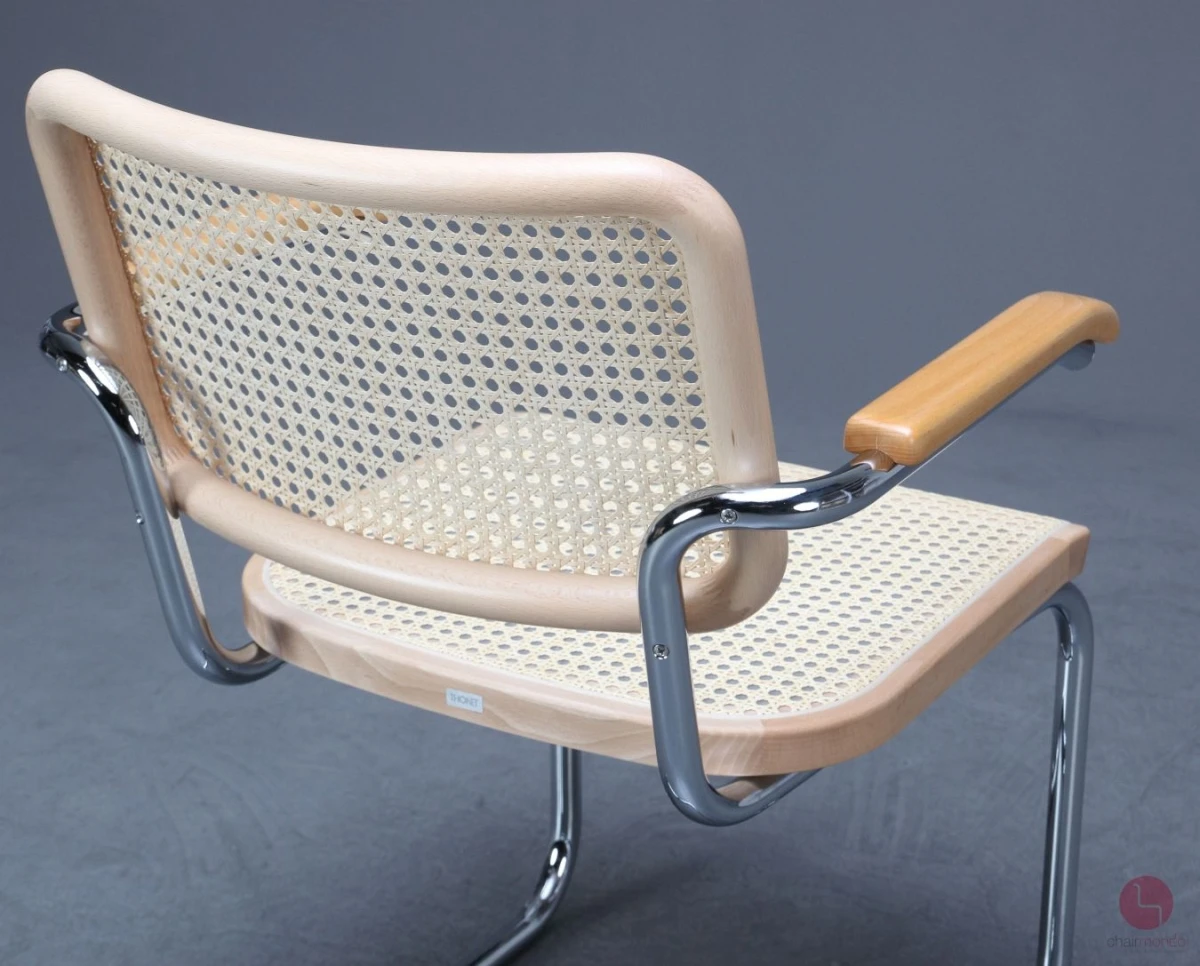 Thonet S64 V Freischwinger in Buche mit Geflecht + Stützgewebe gebraucht
