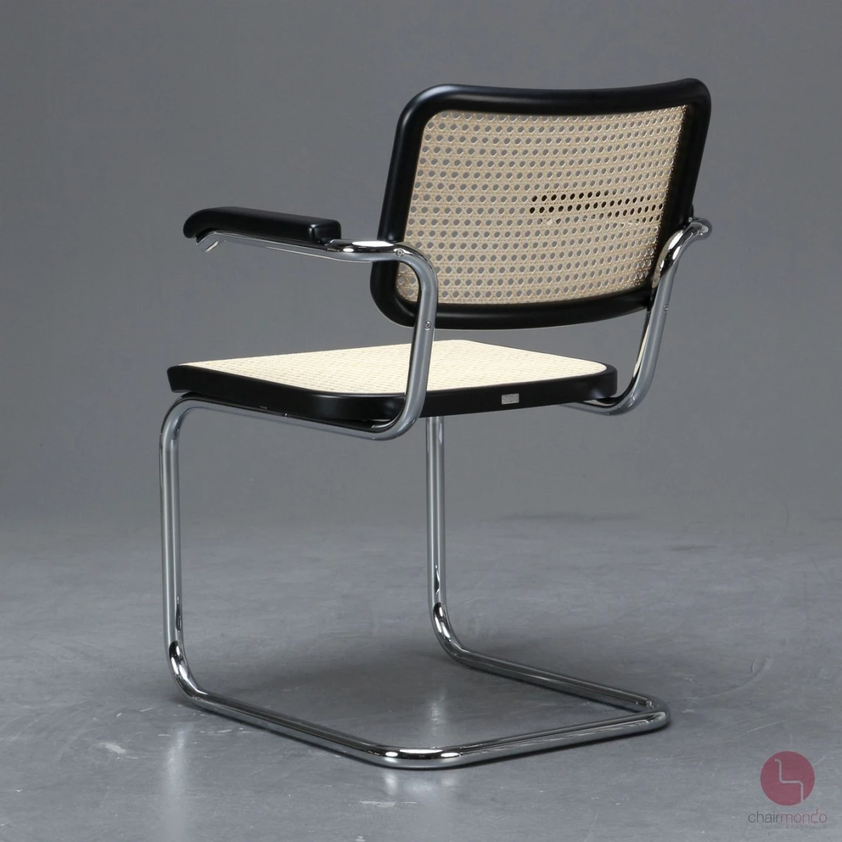 Thonet S64 V Freischwinger Schwarz mit Geflecht + Stützgewebe gebraucht